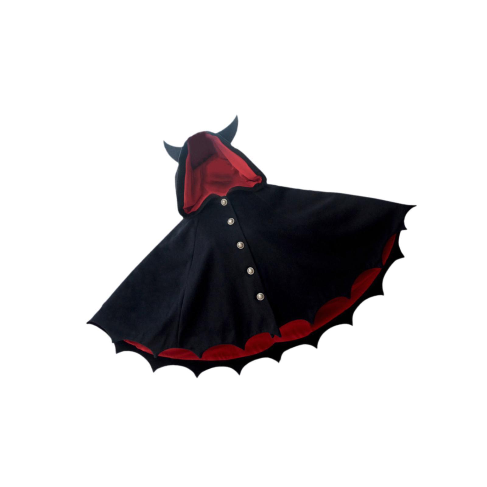 Cosplay Prop Patterns - เสื้อคลุมมีฮู้ดสุดหรู สำหรับเด็กชายและเด็กหญิง ทำจากใยอะซิเตท ใช้เป็นเครื่องประดับชุดคอสเพลย์แม่มด สำหรับฮาโลวีน คริสต์มาส