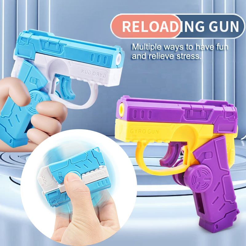 Prop For Cosplay - ของเล่นฟิดเจ็ตสปินเนอร์รูปปืน 2-in-1 สำหรับเด็ก ของเล่นคลายเครียด แฮนด์สปินเนอร์ ของเล่นระบายอารมณ์
