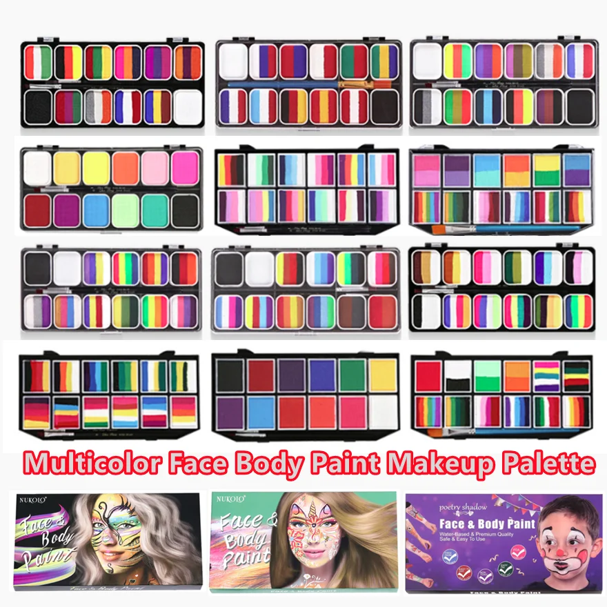 Multicolor Body Face Painting  - Cosplay Prop Paint บทวิจารณ์และราคา