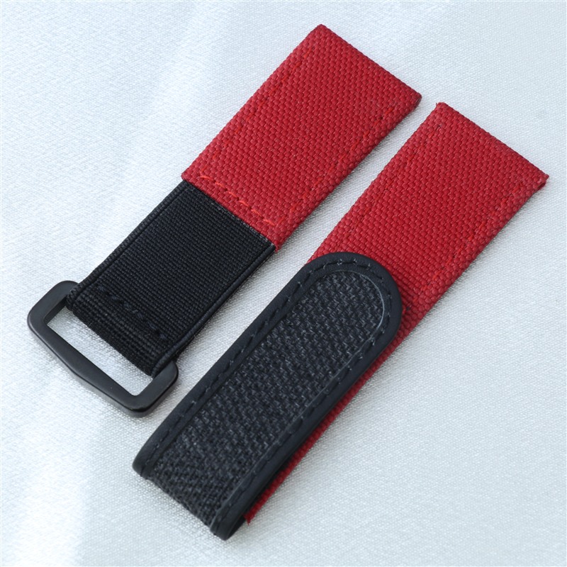 สายนาฬิกาหนังไนลอนขนาด 22 มม.  - Velcro Hook Loop บทวิจารณ์และราคา
