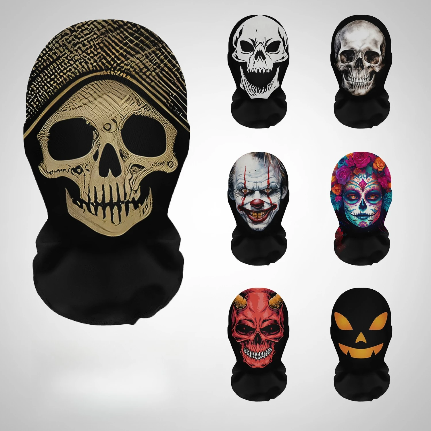 หน้ากากฮาโลวีนลายหัวกะโหลกพิมพ - Cosplay Prop Patterns บทวิจารณ์และราคา